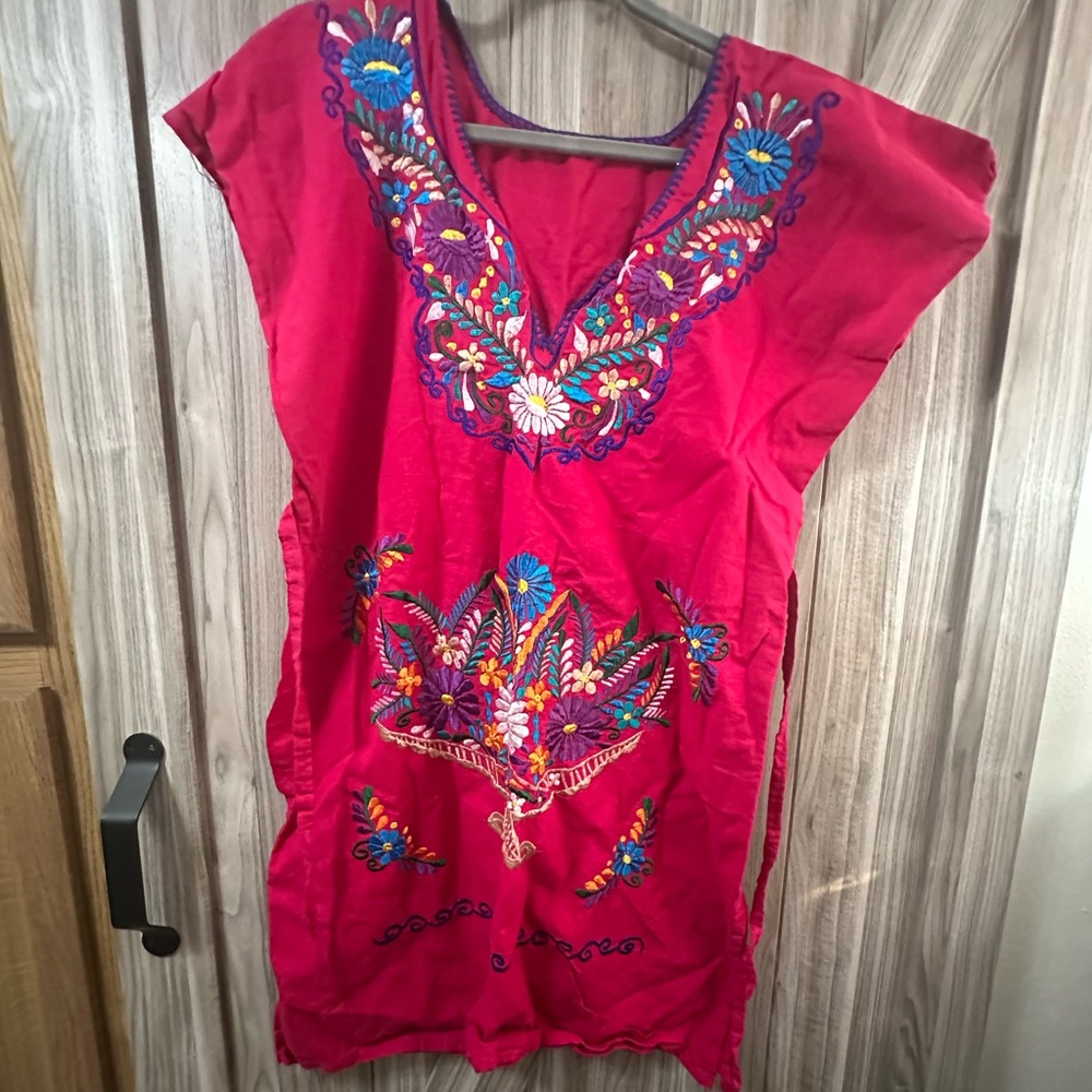 Vibrant Floral Embroidered Women's Tunic